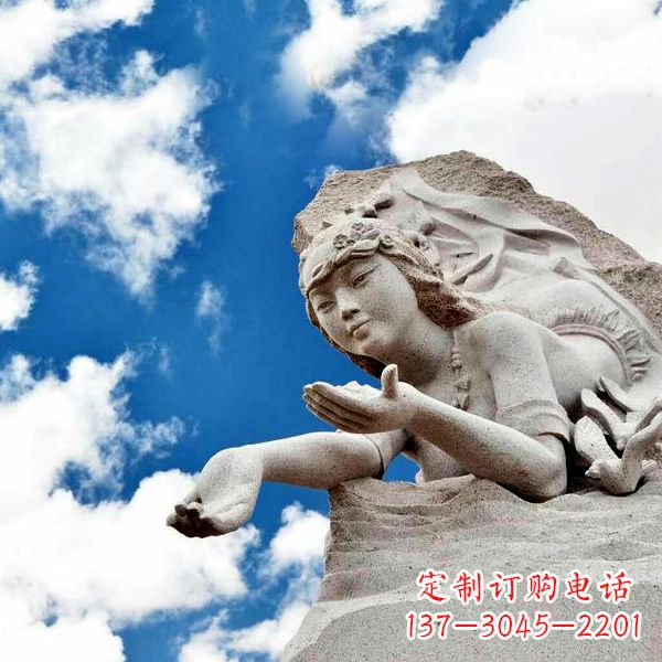 长春传说中的精卫—大理石雕塑