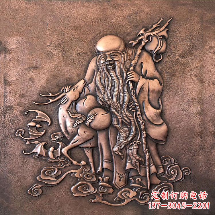 长春追求长寿的崇高象征——紫铜老寿星雕塑