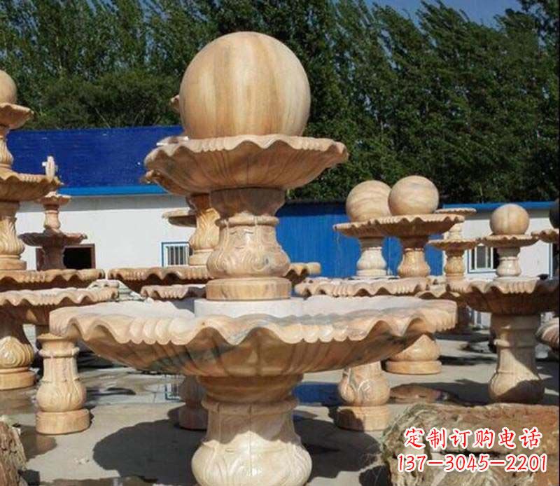 长春石雕风水球景观雕塑