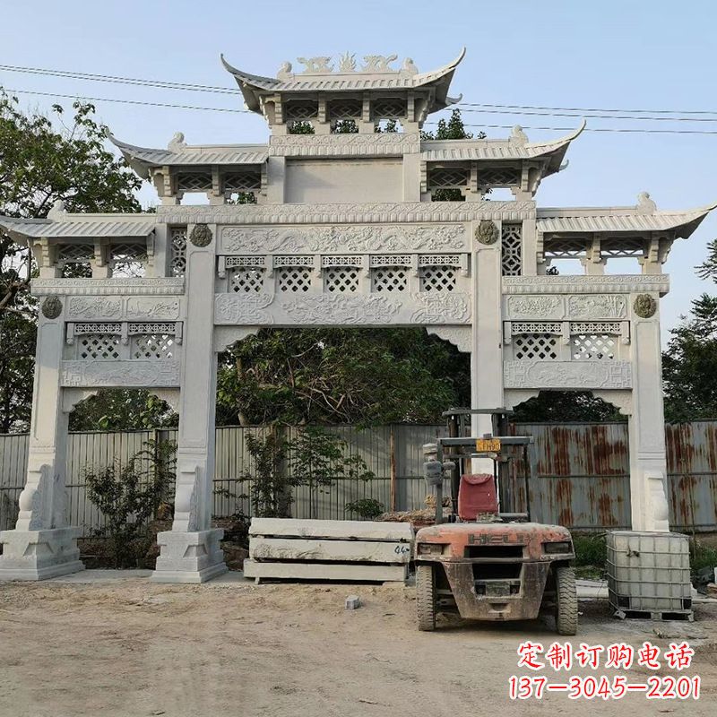 长春石雕牌坊楼兰雕塑产品介绍: