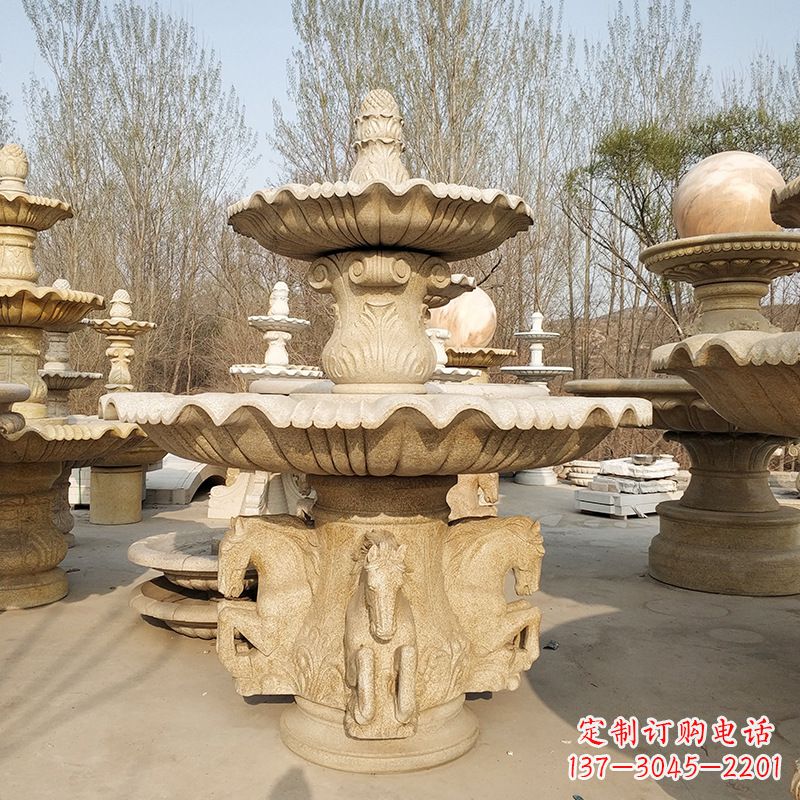 长春石雕喷泉欧式