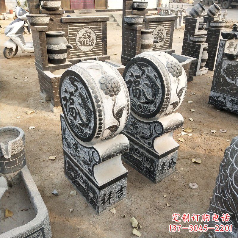 长春石雕青石门墩雕塑