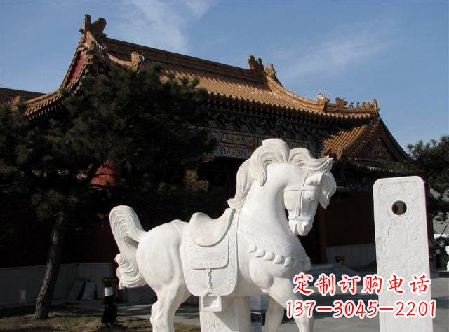 长春石雕小马