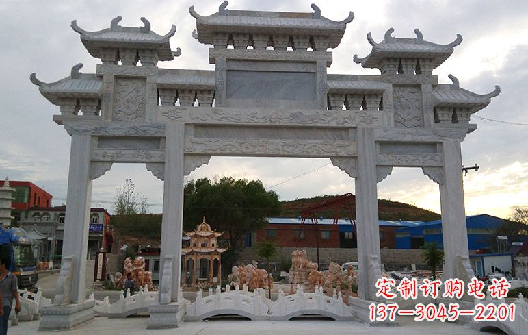 长春石牌坊雕刻