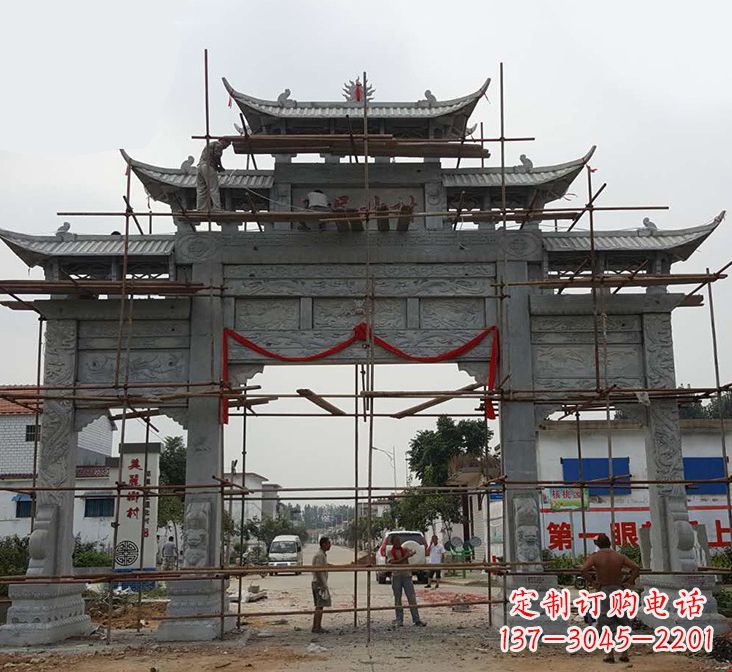 长春石牌坊雕塑