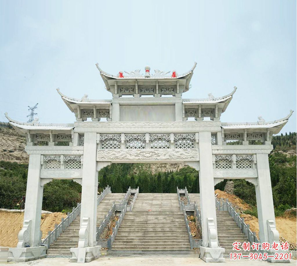 长春石牌坊图片