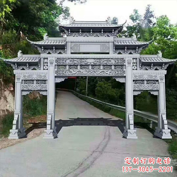 长春石牌楼青石牌坊