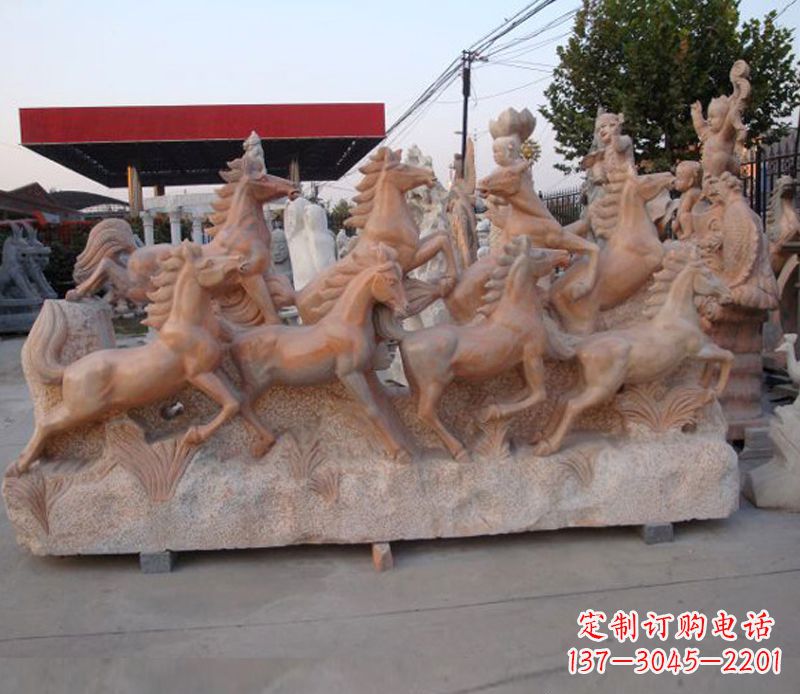 长春石头奔马雕塑