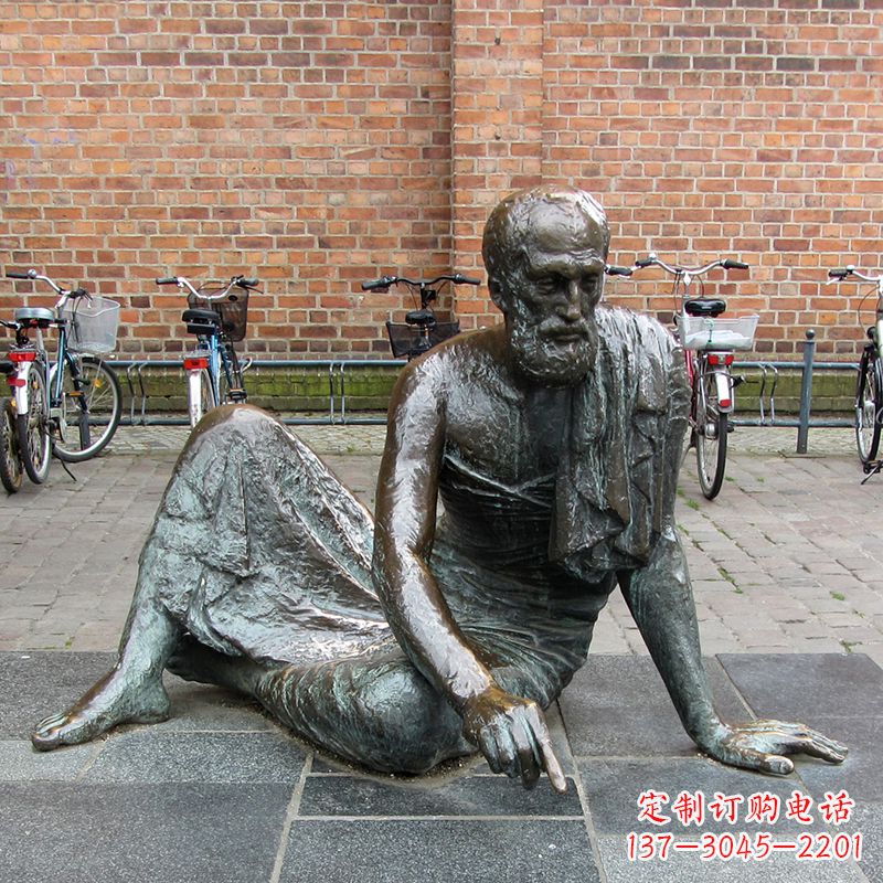 长春世界名人古希腊著名物理学家阿基米德铜雕塑像广场人物雕塑