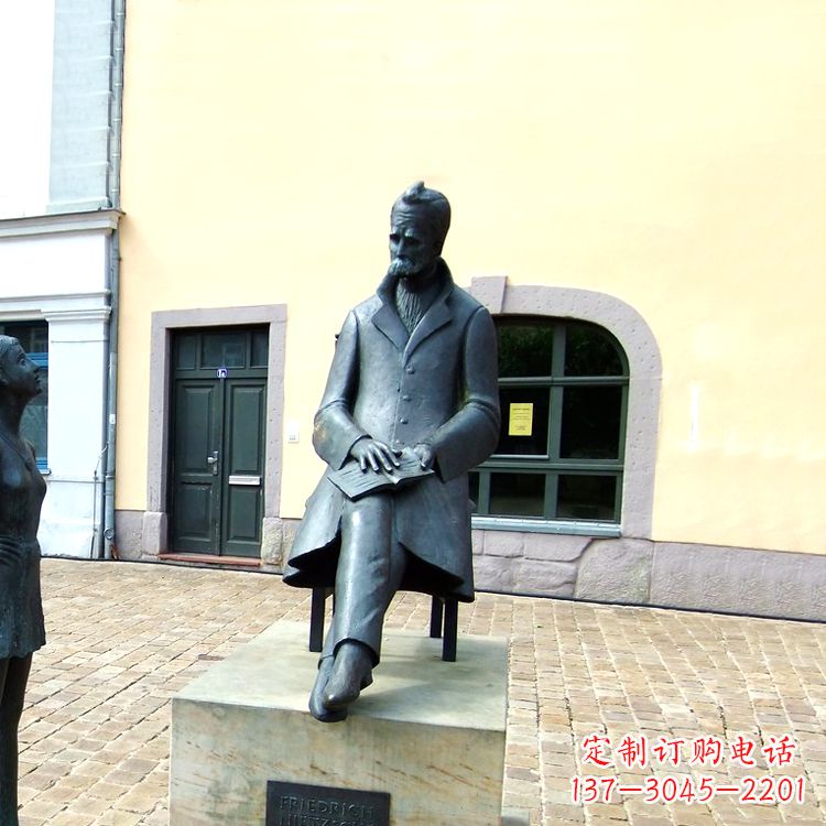 长春世界名人德国著名哲学家尼采铜雕景观雕塑