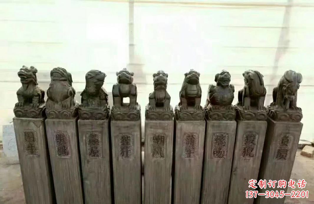 长春栓马桩石雕