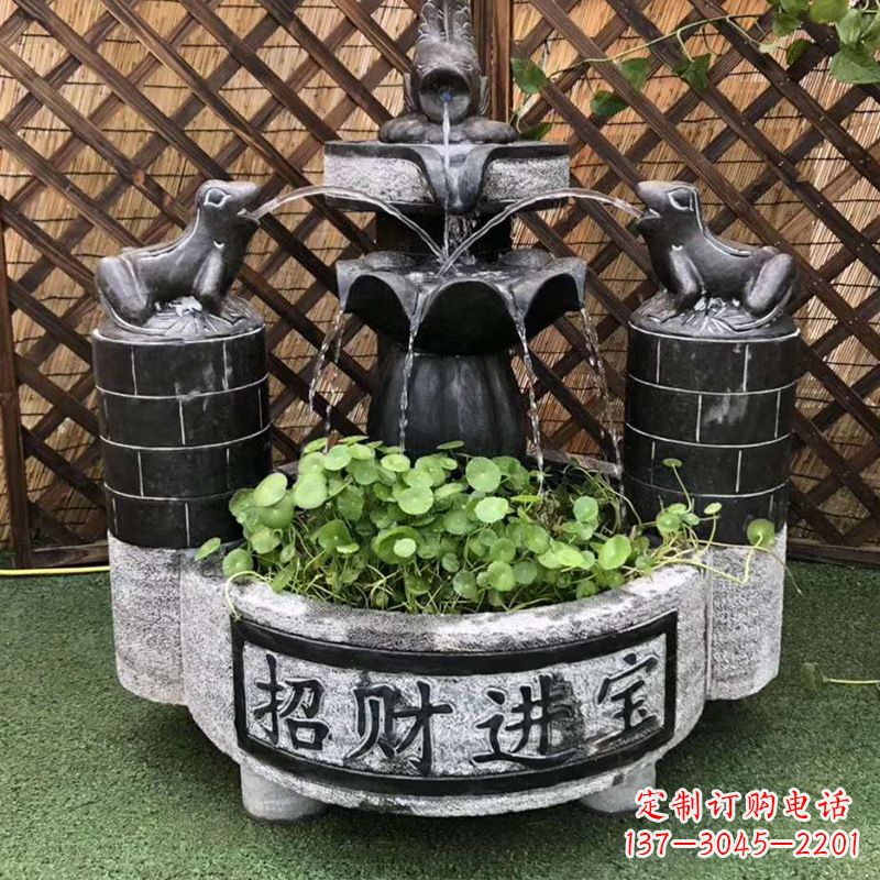 长春双层喷泉石雕