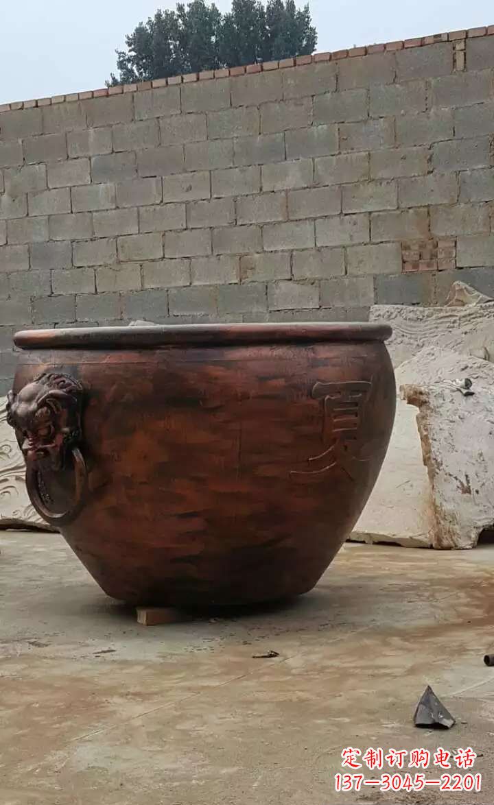 长春水缸铜雕