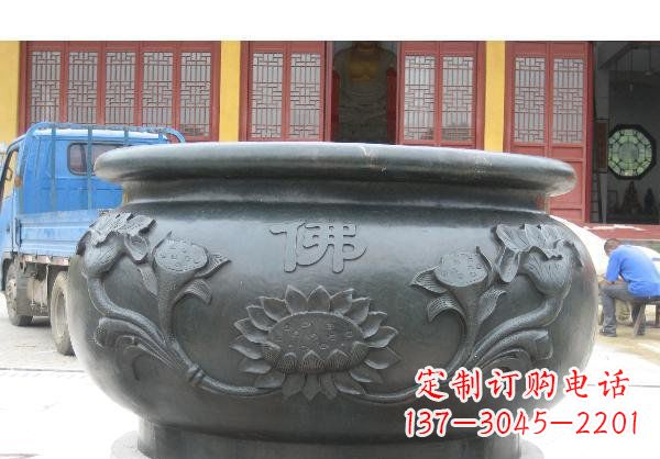 长春水缸寺庙铜雕 (2)