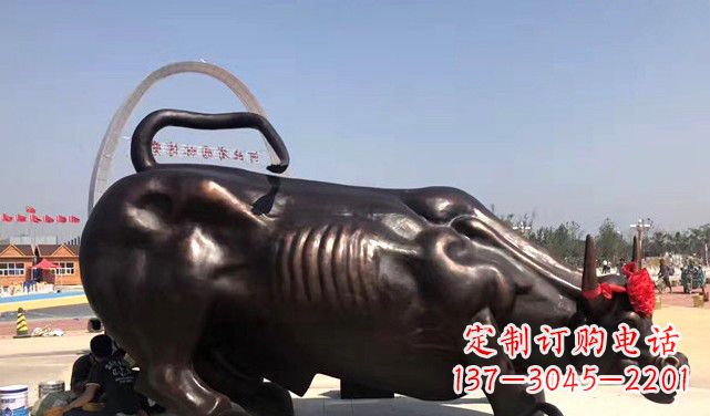 长春水牛铜雕