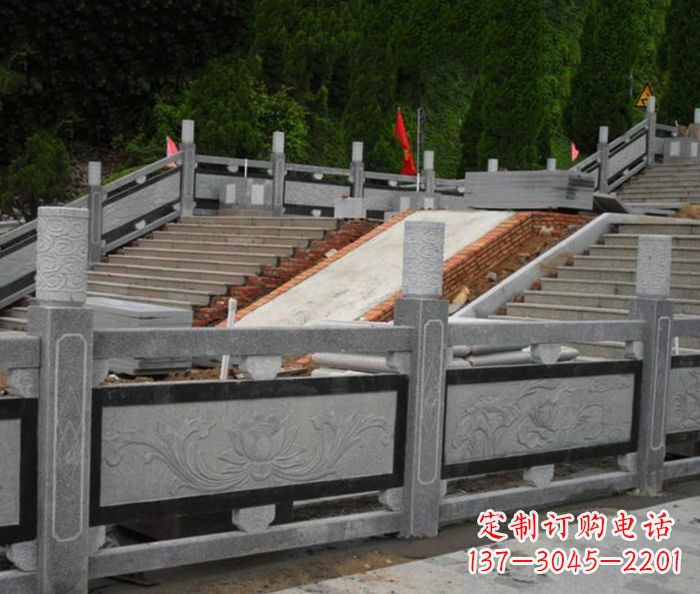 长春寺庙景观仿古石栏板 (2)