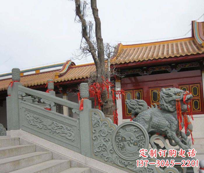 长春寺庙景观仿古石栏板