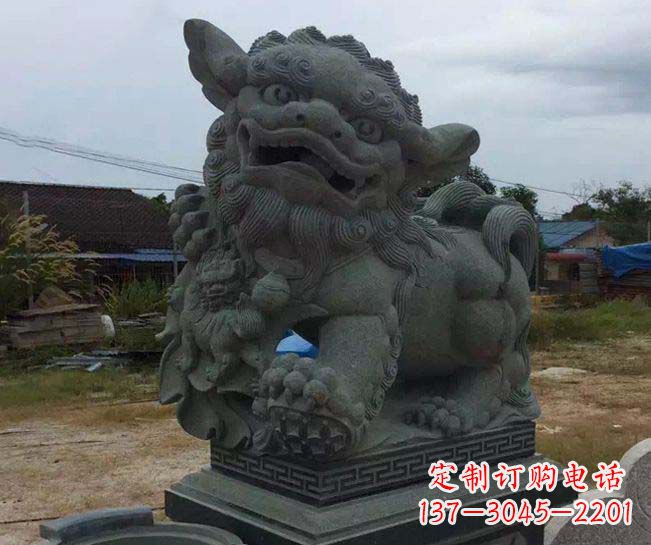 长春寺庙景观南方狮子石雕