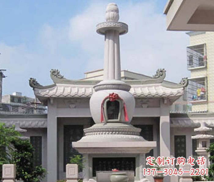 长春寺庙景观舍利塔石雕 (4)