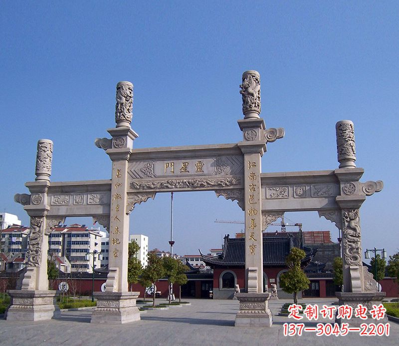 长春寺庙景观石牌坊