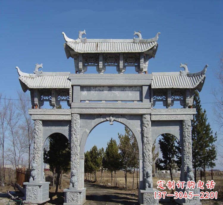 长春寺庙石牌坊