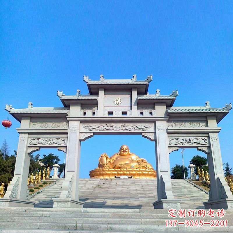 长春寺庙石雕牌坊