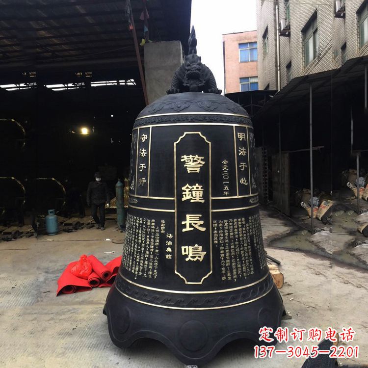 长春寺庙铜钟雕塑