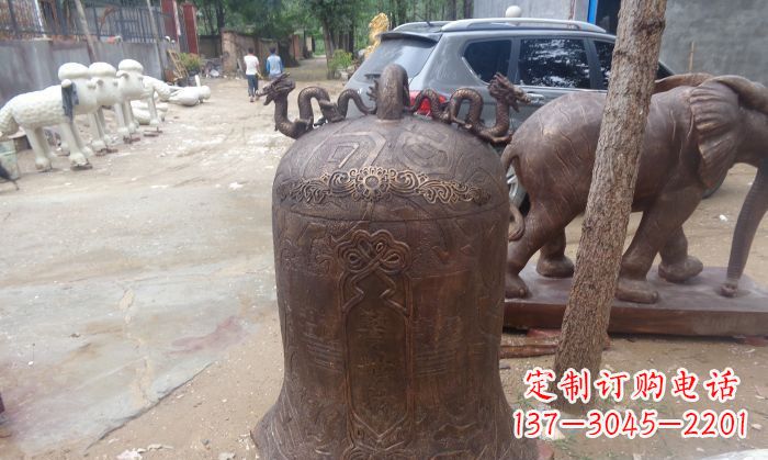长春寺庙铸铜钟铜雕 (3)
