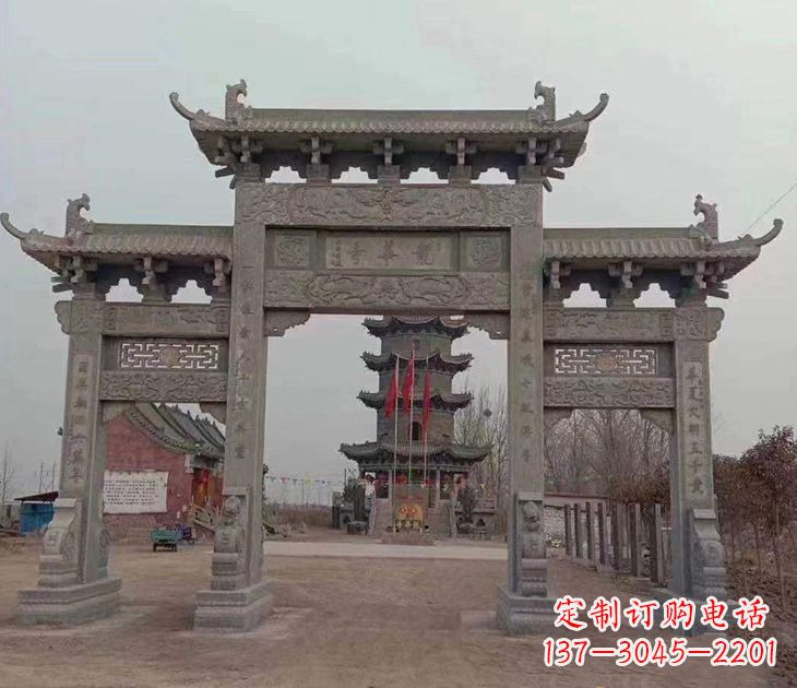 长春寺院石牌坊