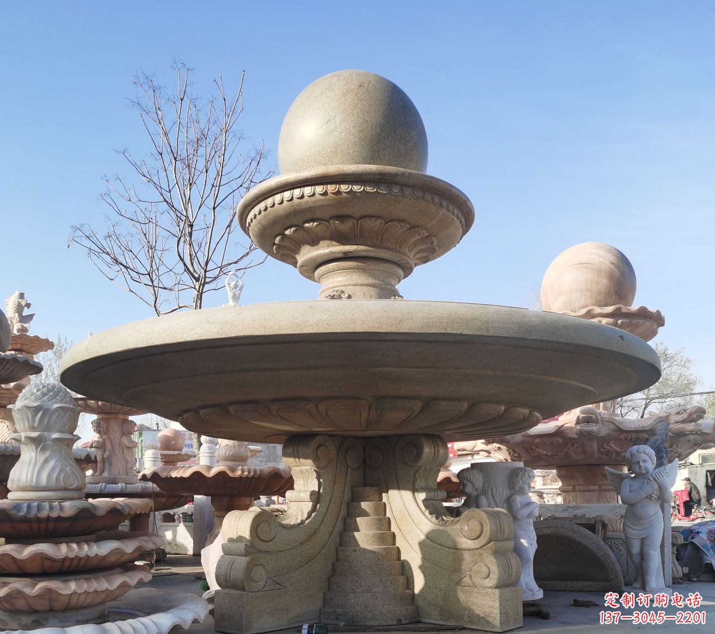 长春松香玉大理石风水球