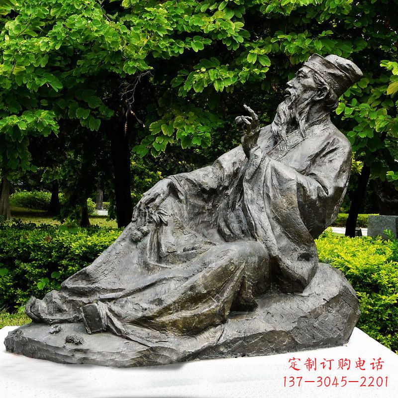 长春苏轼雕像古代历史名人北宋著名文学家书画家铜雕