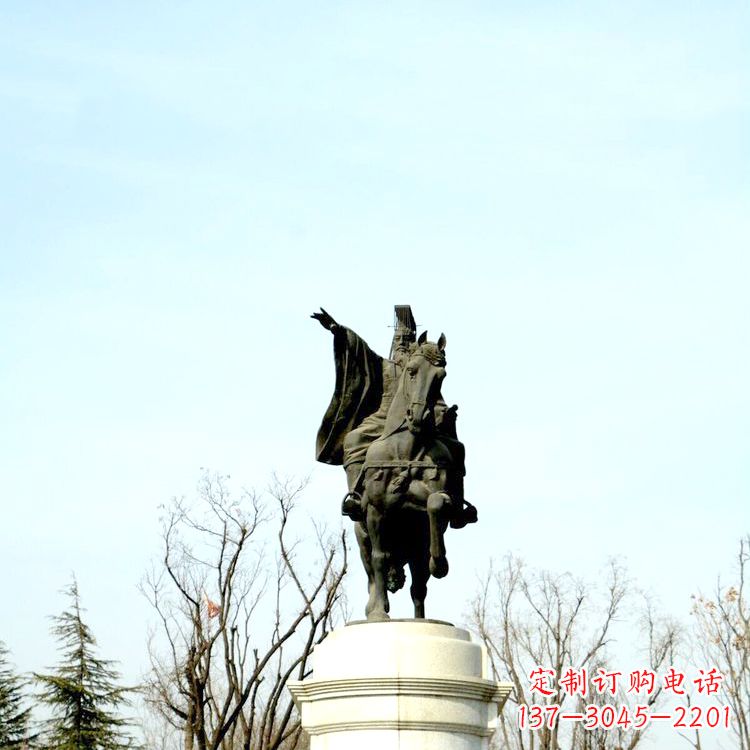 长春隋文帝杨坚铜雕塑像