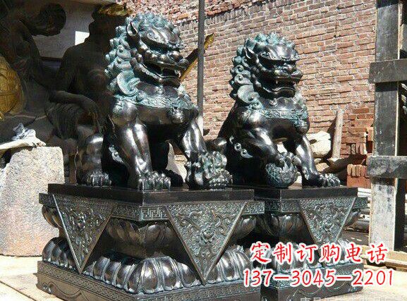 长春天安门狮子铜雕塑