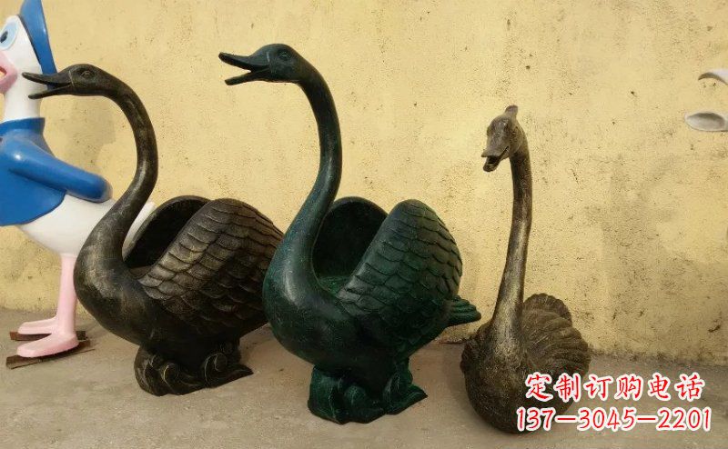 长春天鹅动物铜雕 (3)