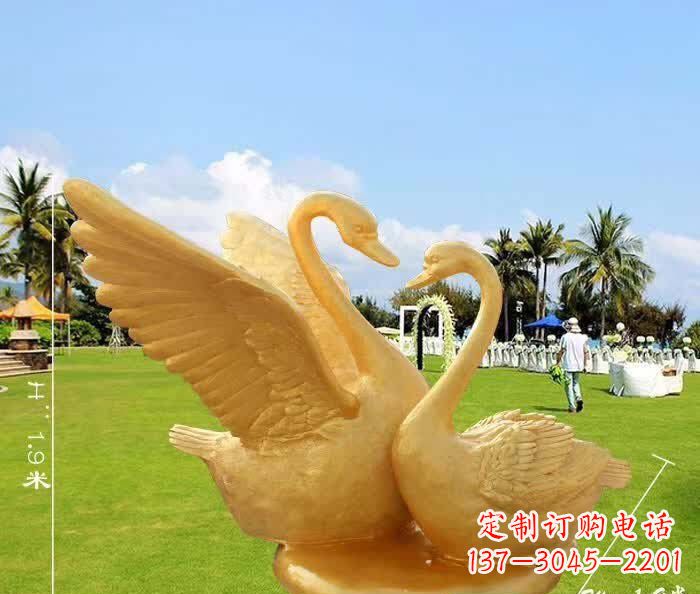 长春天鹅铜雕