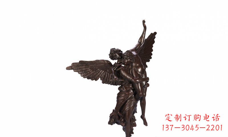 长春天使玻璃钢仿铜人物雕塑