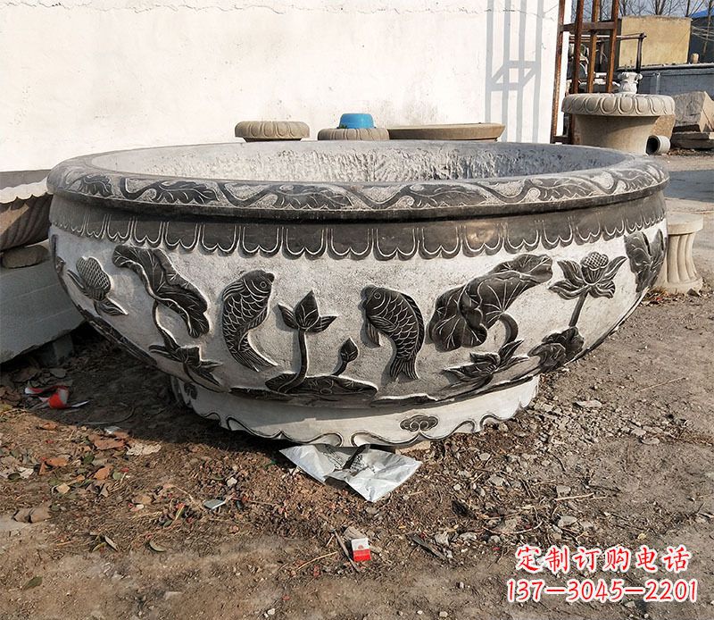 长春庭院水缸景观石雕