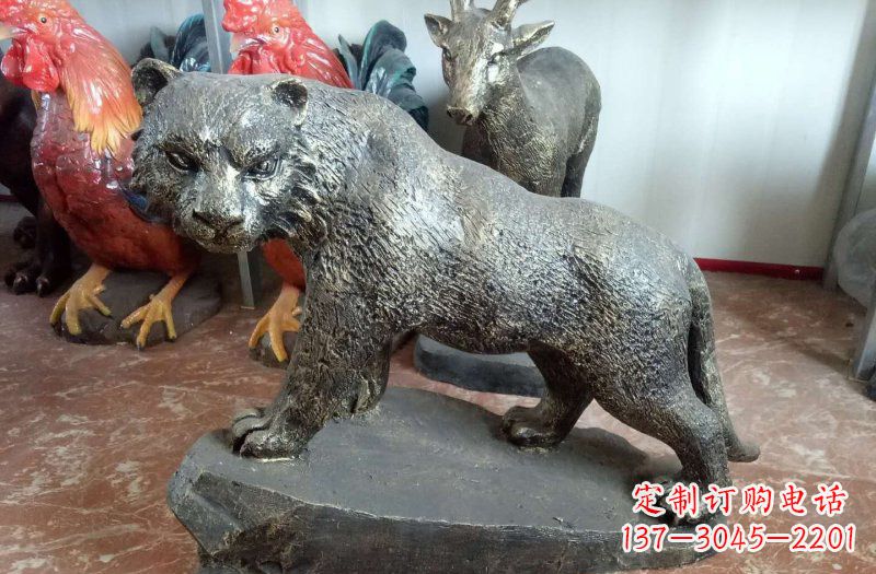 长春铜雕豹子雕塑