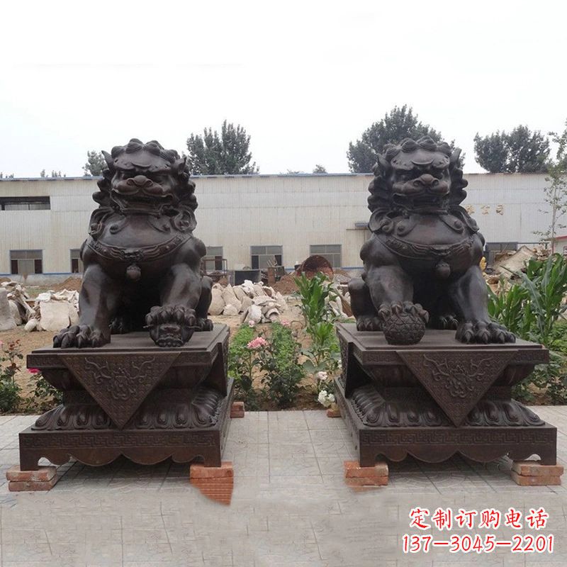长春铜雕北京狮子