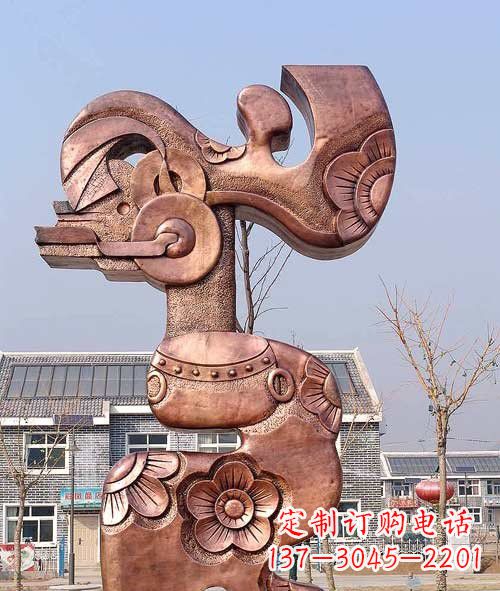 长春铜雕抽象皮影戏人物