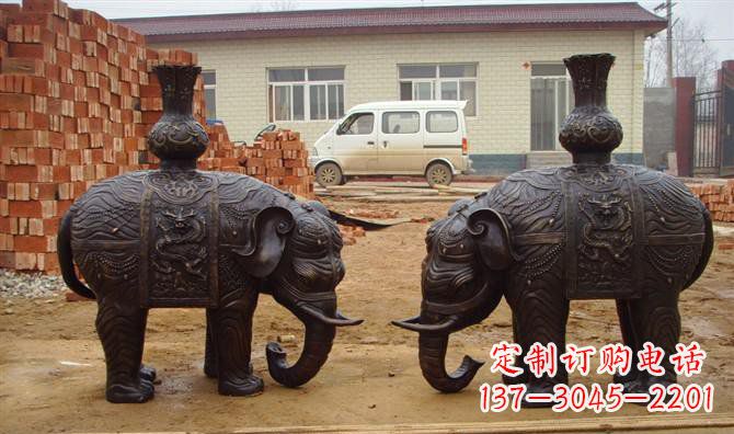 长春铜雕大象公园动物雕塑