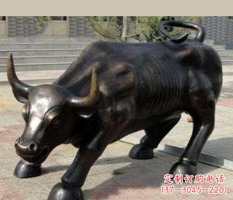 长春铜雕广场华尔街动物牛