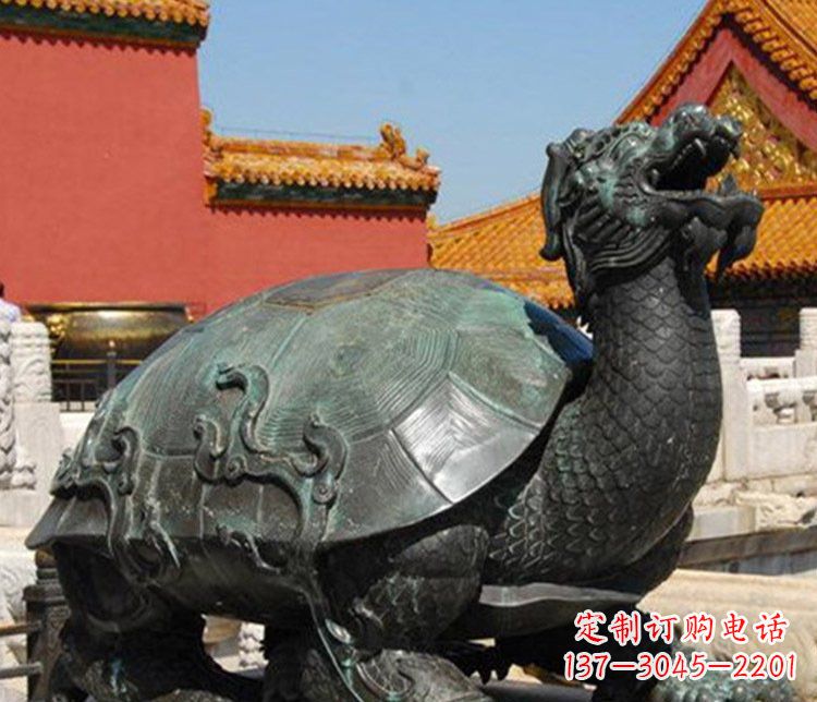 长春铜雕广场龙龟动物雕塑