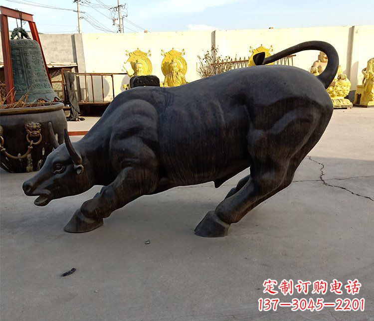 长春铜雕广场水牛动物雕塑 (2)