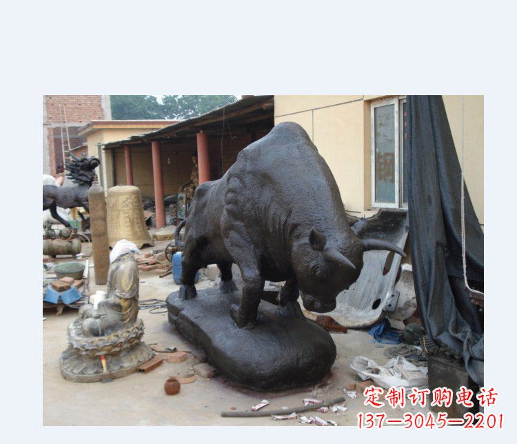 长春铜雕广场水牛动物雕塑