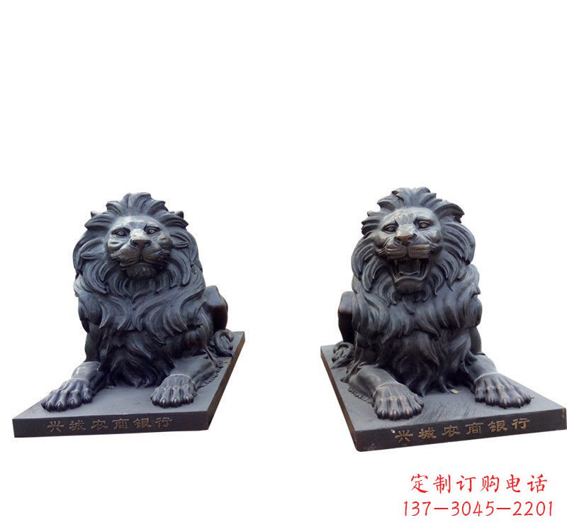 长春铜雕汇丰狮子 (2)