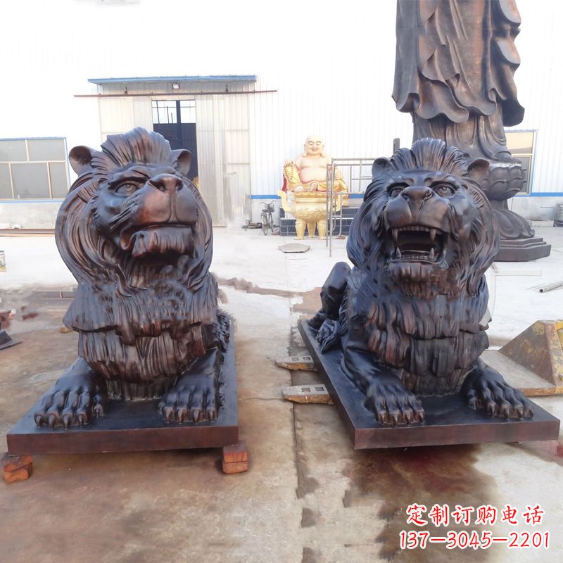 长春铜雕汇丰狮子雕塑
