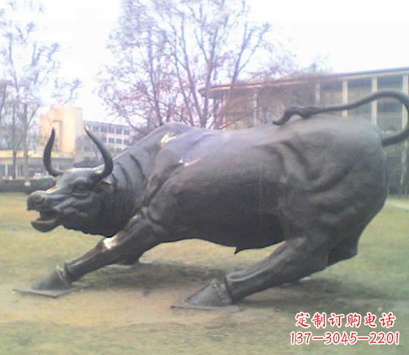 长春铜雕牛广场动物景观摆件 (2)