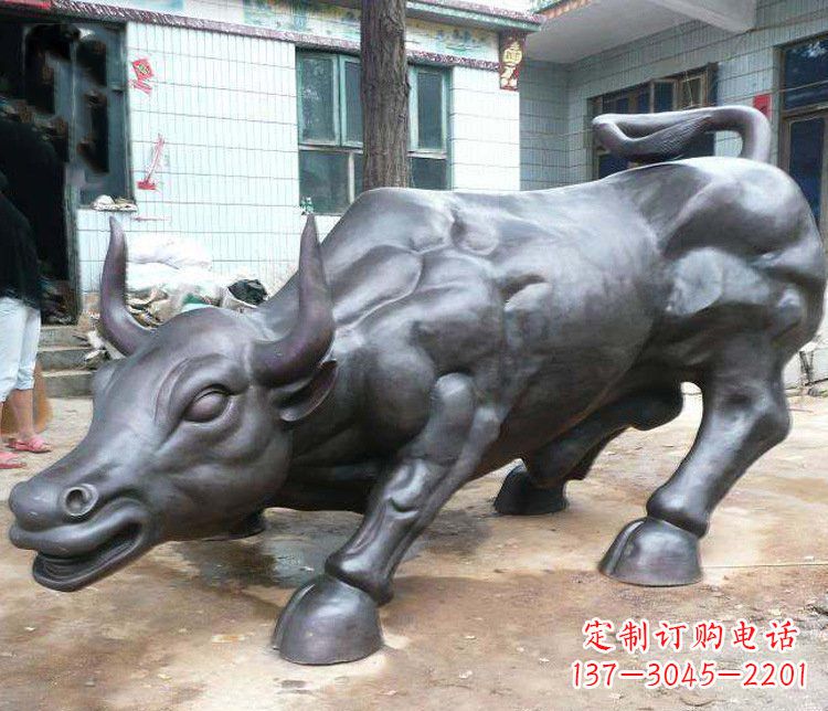 长春铜雕牛广场动物景观摆件 (3)