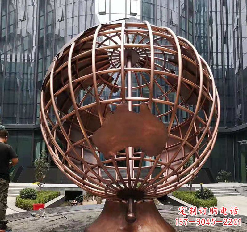长春铜雕企业地球仪